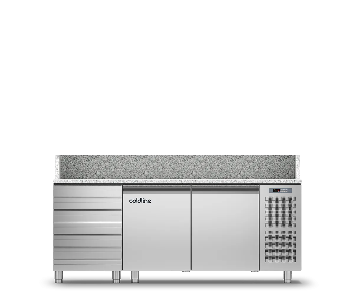 Table à Pizza EN 2 portes +7 tiroirs