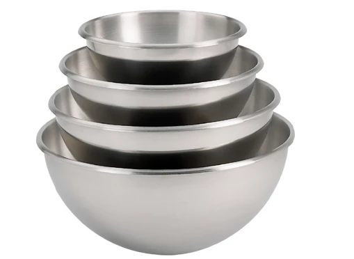 BASSINE DEMI SPHERIQUE SANS PIED NI ANSES EN INOX