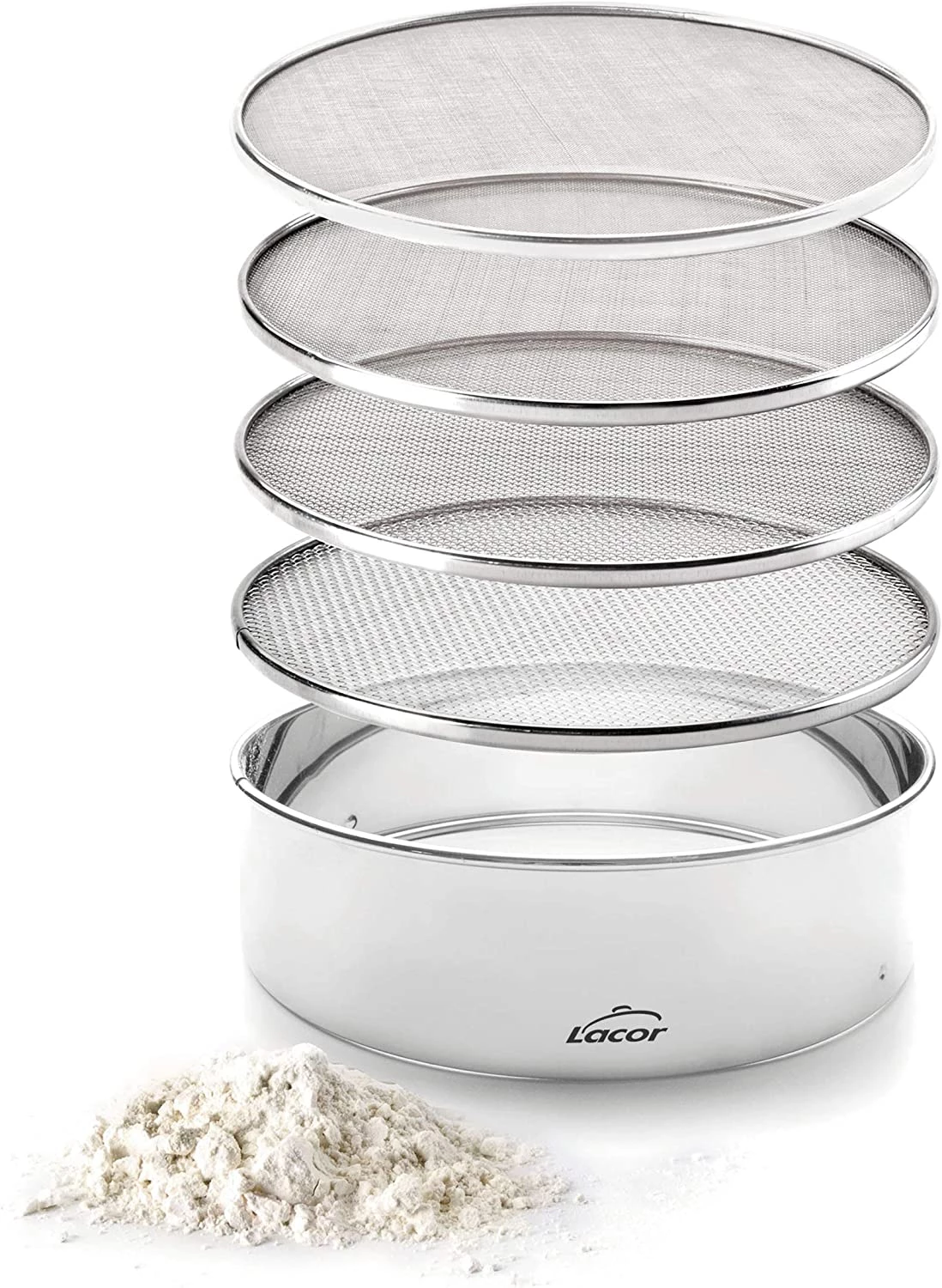 TAMIS EN INOX A MAILLES INTERCHANGEABLES 4MODELES DE MAILLES