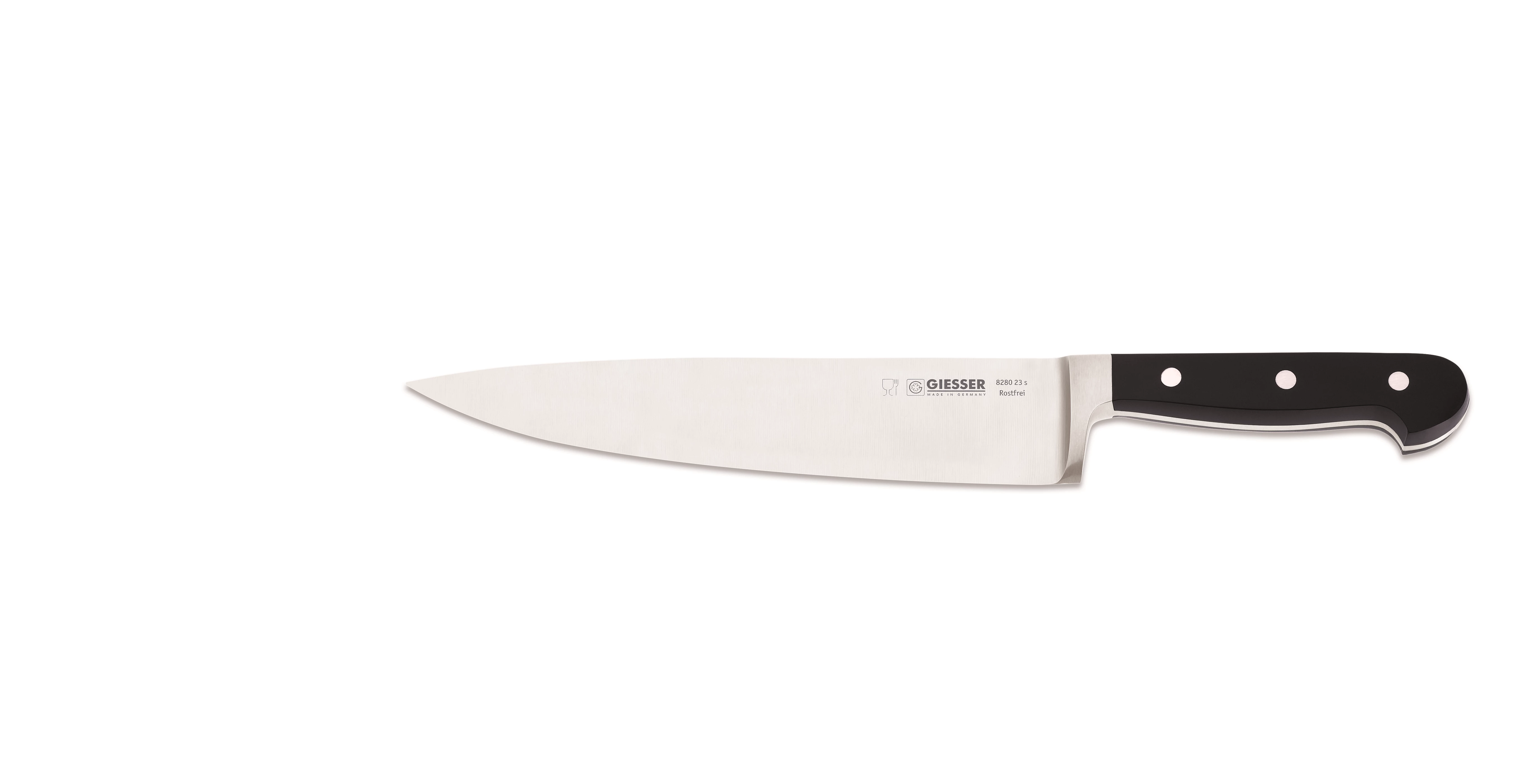 COUTEAU DE CHEF, NOIR 23 CM