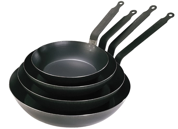 POELE COUPE LA LYONNAISE TOLE BLEUE Q. F.